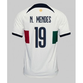 Herren Fußballbekleidung Portugal Nuno Mendes #19 Auswärtstrikot WM 2022 Kurzarm